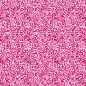 Purrsonality FLEUR-CD4609  Leaves Vines Pink by Chong-A Hwang for Timeless Treasures Fabrics