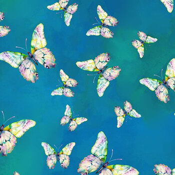 Ambrosia BUG-CD4624 Spaced Out Butterflies Jade by Timeless Treasures Fabrics