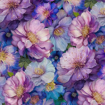 Ambrosia FLEUR-CD4617 Packed Floral Bloom by Timeless Treasures Fabrics