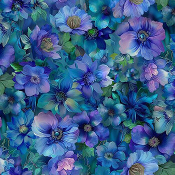 Ambrosia FLEUR-CD4620 Packed Night Floral Fantasy by Timeless Treasures Fabrics