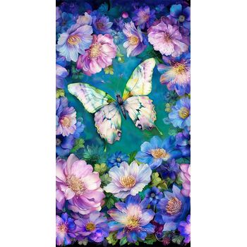 Ambrosia PANEL-CD4615 Multi Butterfly Panel by Timeless Treasures Fabrics
