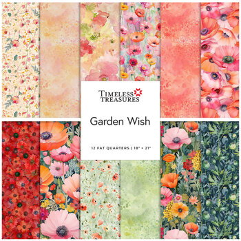 Garden Wish  Fat Quarter Bundle by Timeless Treasures Fabrics