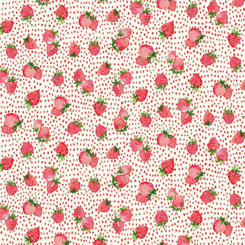 Berry Bliss FRUIT-CD4630 Strawberries on Seeds Sweet by Timeless Treasures Fabrics