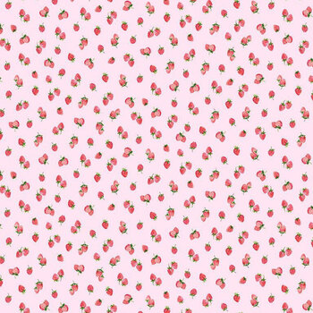 Berry Bliss FRUIT-CD4631 Tiny Strawberries Pink by Timeless Treasures Fabrics