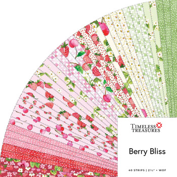 Berry Bliss  2.5" Strips by Timeless Treasures Fabrics