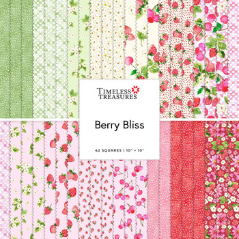 Berry Bliss  10" Squares by Timeless Treasures Fabrics