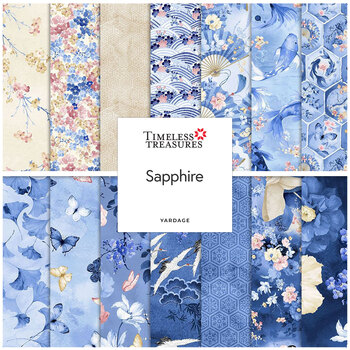 Sapphire  Yardage by Chong-A Hwang for Timeless Treasures Fabrics
