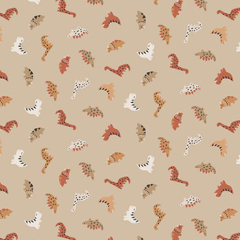Slate to the Party STELLA-D3816 Rawr & Explore Almond by Dear Stella Designs