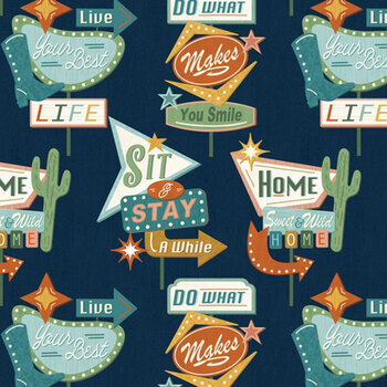 Roadside T115-009-778 Roadside Navy by Vero for Tide + Loom