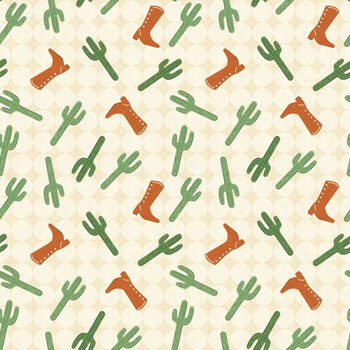 Roadside T115-011-184 Cactus & Boots Cream by Vero for Tide + Loom