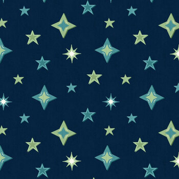 Roadside T115-012-778 Large Stars Navy by Vero for Tide + Loom