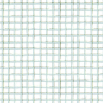 Nottingham Rose W105-057-178 Plaid Teal by Susan Winget for White Owl Textiles