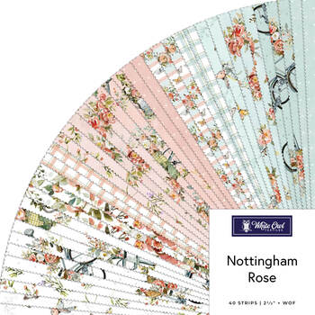Nottingham Rose  2.5" Strips Susan Winget for White Owl Textiles