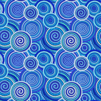 Aegean L88C Thalassa Swirl Blues by Lewis & Irene