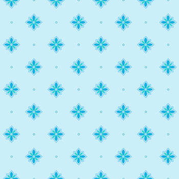 Aegean L86B Aegea Flower on Light Aqua by Lewis & Irene