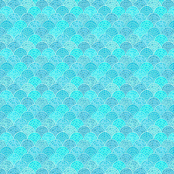 Aegean L87A Scalloped Mosaic Turquoise by Lewis & Irene