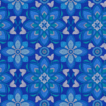 Aegean L84C Mosaic Blues and Sea Green by Lewis & Irene