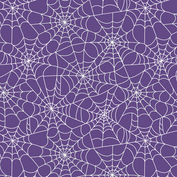 Haunted Hollow L116B Webs on Purple by Lewis & Irene