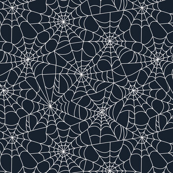 Haunted Hollow L116C Webs on Midnight Blue by Lewis & Irene