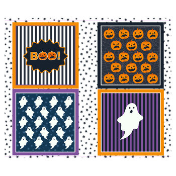 Haunted Hollow L111 1 Yard Squares Panel by Lewis & Irene