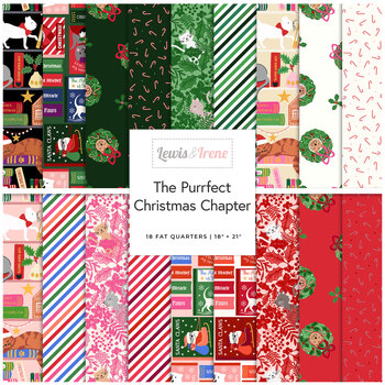The Purrfect Christmas Chapter  Fat Quarter Bundle by Lewis & Irene