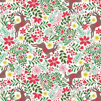 Merry Christmas C147A Merry Christmas Deer Cream by Lewis & Irene