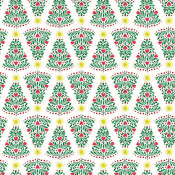 Merry Christmas C149A Christmas Tree on Cream by Lewis & Irene
