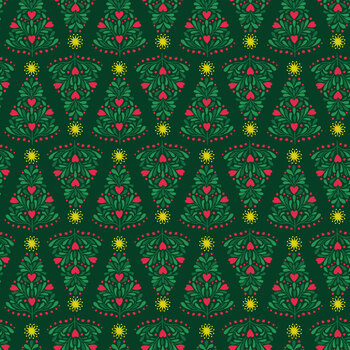 Merry Christmas C149C Christmas Tree on Green by Lewis & Irene