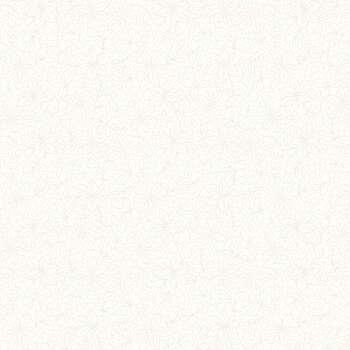 Merry Christmas C151A Christmas Floral White on White by Lewis & Irene