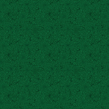 Merry Christmas C151C Green on Green Christmas Floral by Lewis & Irene