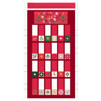 Merry Christmas C156 Advent Calendar Panel by Lewis & Irene