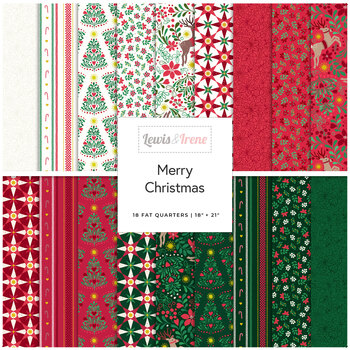 Merry Christmas  Fat Quarter Bundle by Lewis & Irene