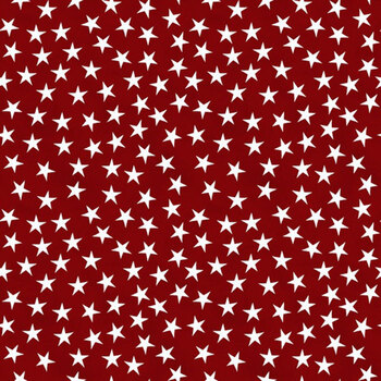Red, White, & Gnome W180-020-511 Stars Red by Yvette St. Amant for White Owl Textiles