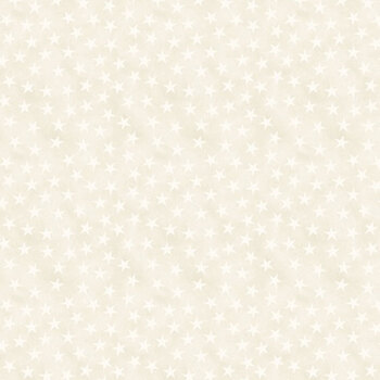 Red, White, & Gnome W180-022-111 Tiny Stars Cream by Yvette St. Amant for White Owl Textiles