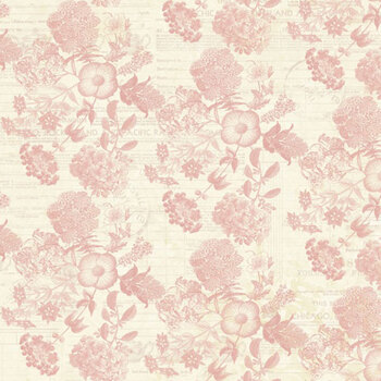 Botanical Tea W130-051-155 Fauna Cream Pink by Graphic 45 for White Owl Textiles