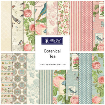 Botanical Tea  Fat Quarter Bundle Graphic 45 for White Owl Textiles