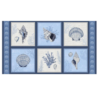 Coastal Treasures W100-034-717 Multi Craft Panel by Nicole Tamarin for White Owl Textiles