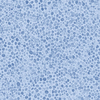 Coastal Treasures W100-042-777 Pebbles Blue by Nicole Tamarin for White Owl Textiles