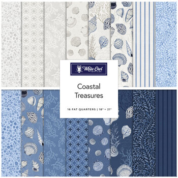 Coastal Treasures  Fat Quarter Bundle Nicole Tamarin for White Owl Textiles
