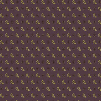 Amethyst Meadow R222168D Oval Leaves Purple by Paula Barnes for Marcus Fabrics