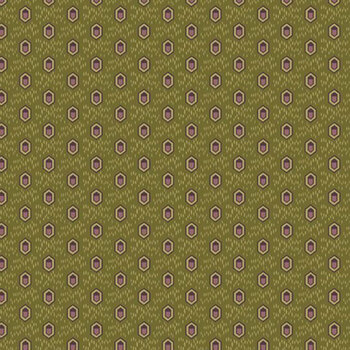 Amethyst Meadow R222171D Honeycomb Green by Paula Barnes for Marcus Fabrics