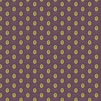 Amethyst Meadow R222171D Honeycomb Purple by Paula Barnes for Marcus Fabrics