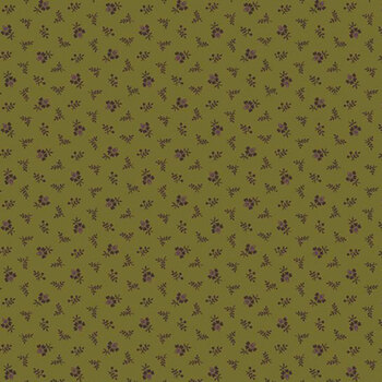 Amethyst Meadow R222175D Coxcomb Green by Paula Barnes for Marcus Fabrics