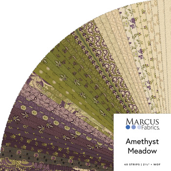 Amethyst Meadow  2.5" Strips Paula Barnes for Marcus Fabrics