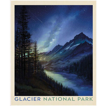 National Parks Wilderness & Wonder PD17705-PANEL Glacier Poster Panel by Anderson Design Group for Riley Blake Designs
