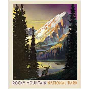 National Parks Wilderness & Wonder PD16134-PANEL Rocky Mountain Poster Panel by Anderson Design Group for Riley Blake Designs