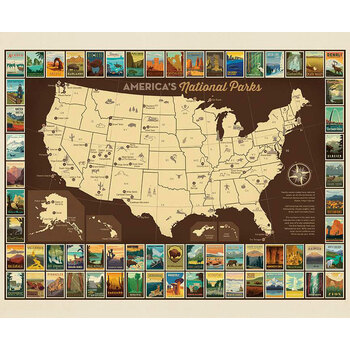 National Parks Wilderness & Wonder P9157-POSTER National Parks Poster Panel by Anderson Design Group for Riley Blake Designs
