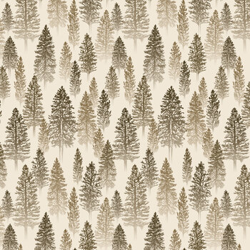 National Parks Wilderness & Wonder C19163-CREAM Trees by Anderson Design Group for Riley Blake Designs