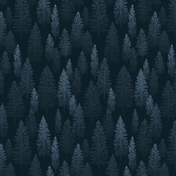 National Parks Wilderness & Wonder C19163-NAVY Trees by Anderson Design Group for Riley Blake Designs