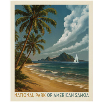 National Parks Wilderness & Wonder PD19141-PANEL American Samoa Poster Panel by Anderson Design Group for Riley Blake Designs